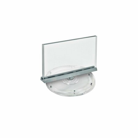 AZAR DISPLAYS Two-Sided Revolving Acrylic Sign Holder, 8.5inW x 5.5inH, 2PK 108552